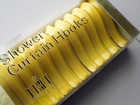 Vintage Plastic Shower Curtain Hooks 12 Yellow Hygiene Mid Century Modern New
