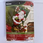 Bucilla Santa   Teddy Bear Christmas Jeweled Felt Stocking Kit Nip 18    Retired