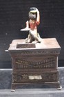 1882 Kyser   Rex Cast Iron Mechanical Bank Monkey  medium Organ Bank  Good Cond 