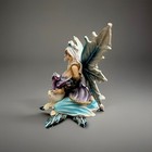 Fairy With Dragon Hatchling From Egg Statue 5 h  Figurine No Box