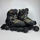 Roller Derby Aerio Q-60 Men   s Us 8 Black yellow 80mm Inline Skates Rollerblades