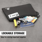 2pcs Lockable Money Bag - 5x8 Inches Durable Nylon Locking Bank Bag Coin Purse F