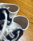 Rare Vintage Size 1 Blue And White Baby Shoes  Made In Usa