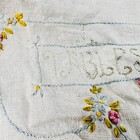 Vtg Cotton Embroidered Tablespoon Silverware Holder