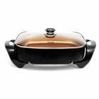 Caynel Deep Dish 16  Non Stick Electric Skillet With Glass Lid