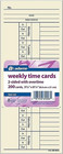 Time Cards  Weekly  2-sided  Overtime Format  Manila  200-count  9660-200 