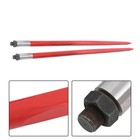 1 2 Pcs 49  Hay Spike Bale Spear 4500lb Capacity Fork For Tractor Black   Red