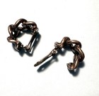 Ysl Vintage Clip On  chain Link  Black Earrings  2601 