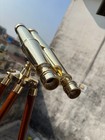 Victorian Brass Binocular Wooden Tripod Stand   Nautical Marine Binoculars