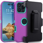 For Iphone 16 Pro Max 16 Pro 16 Phone Case Rugged Cover   Clip Kickstand Holster