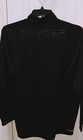 Spyder Men s 1 4 Zip Mock Neck Fleece Pullover Black orange Proweb M