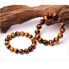 Natural 8mm Tiger s Eye Beads Healing Reiki Gemstone Handmade Stretch Bracelet