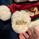 Christmas Teddy Bear Dan Dee Kmart 2002 White Stuffed Plush Santa Holiday Gift