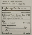 4 Ge 60w Crystal Clear Ceiling Fan Light Bulbs W candelabra Base- 2500k