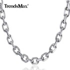10mm Heavy Mens Cable Rolo Link Silver  Stainless Steel Necklace Chain 18-24 
