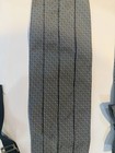 Gray Geometric Cummerbund Set W  Matching Bow Tie   Black Adjustable Strap