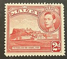 Travelstamps  Malta Stamps Scott  195a - 2d Victoria   The Citadel - Mint Mnh Og