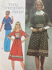 1976 Ff Simplicity 7622 Sewing Pattern  Boho Top Or Dress  1970s Sewing Pattern