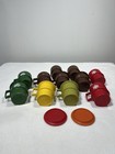 Set Of 11 Vintage Tupperware Stackable Coffee Mugs Cups Retro 1312 With Lids