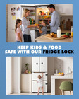 2 Pack Fridge Lock Freezer Lock With 4 Key For Child Safety Refrigerator Locks  