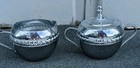 Vintage Irvinware Silver  Chrome Sugar Bowl W  Lid   Creamer Set  Set Of 2