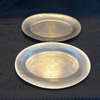 Vintage Pewter Oval Serving Platter Made In Japan  12    X 8    - Lot Of 4
