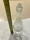 Vintage Avon Topaz Clear Glass Bottle Intricate