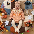 Kavousa Baby Girl Halloween Outfit Newborn Peter Pan Collar Romper Bodysuit  pla