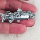 Save The Peshastin Mill Site Washington Pewter Salmon Fish Coalition Lapel Pin