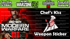Cod Mw3 Call Of Duty Modern Warfare 3 Chef s Kiss Sticker Send Offer