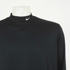 Nike Golf Mock Shirt Mens Large Black Dri-fit Victory Tour Performance Pullover