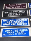 Lot Of 8 Vintage 1980 s Humorous Bumper Stickers 9 x3  - See Photos