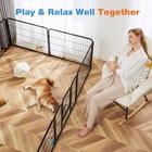 Sweetcrispy Dog Playpen - Pet Fence Puppy Exercise Pen For Yard Gate 8 Panel 24   