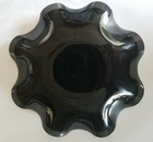 Vintage 60s-70s Disneyland Glass Ashtray Castle Black  Gold Wavy