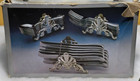 Vintage Silver-plated Victorian Style Buffet Caddies 3 Pc Set Original Box