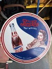 Rare Vintage Pepsi-cola Porcelain Gasoline Station Bottle Beverage Sign Rare