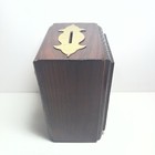 Vintage Us Post Office Flying Eagle Wood Mail Box Bank 2 Dial  no Combination 