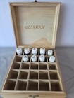 Young Living Essential Oils Lot Of 9   Wooden Storage Box     Partial Bottles