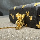 Vtg Disney Mickey   Co  Mickey Mouse Golf Colibri Gold Tone Tie Tack W Box J1
