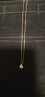 14k Yellow Gold  Pendant Necklace Bezel-set Round Diamond  1 Stone  18 Inch