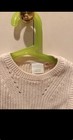 Zara Girls Knit Cotton Pullover Sweater White blue Striped Long Sleeve 18-24m