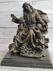 Jesus Christ With Children Bronze Sculpture Statue Religious Figure Decor Art