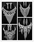  Charm Wedding Bridal Rhinestone Crystal Necklace Earring Jewelry Set 