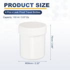 Wide Mouth Lab Reagent Bottles 150ml  5oz   4 Pcs Sample Bottles  White