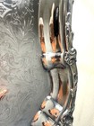 Vintage Sheffield Silver Plate Rectangle Footed Tray Platter Engraved