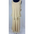 R m Richards Champagne Mother Of The Bride Dress Jacket Set 14 Evening Gown 