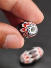 Antique Old Chevron Trade Bead 13mm African Bead