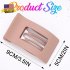 3 Pack Flat Hair Claw Clips For Women Medium Rectangle Acrylic Claw Clips Neutra