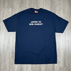 Vintage 90-2000s Y2k Element  listen To Bob Marley  Shirt  Men s  Xl  Dark Blue