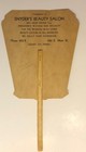Vtg  Advertising Cardboard Fan Snyder   s Beauty Salon My  Joy Pa Girl Boy Pup B53